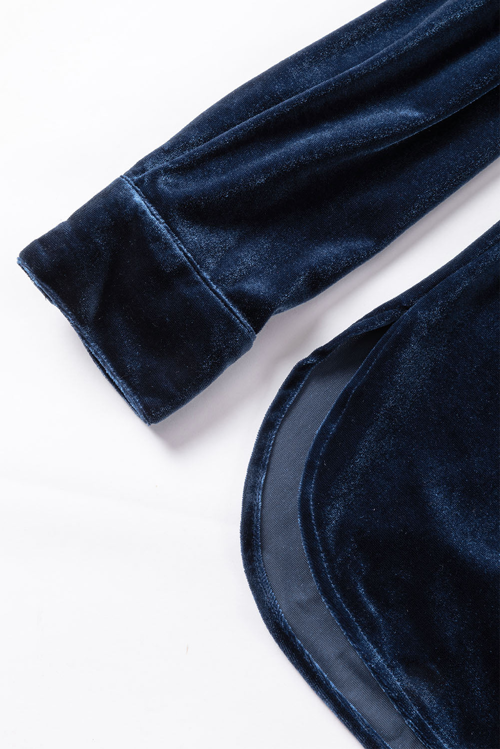 Frilled Neck Buttoned Front Velvet Top - ThingsWeUseAndLove 