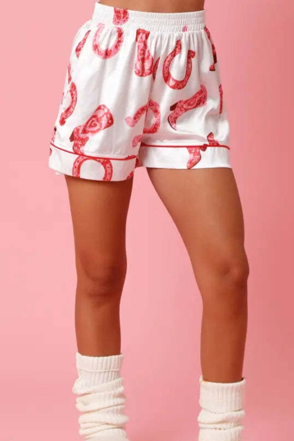 Printed Button Up Top and Shorts Lounge Set - ThingsWeUseAndLove 