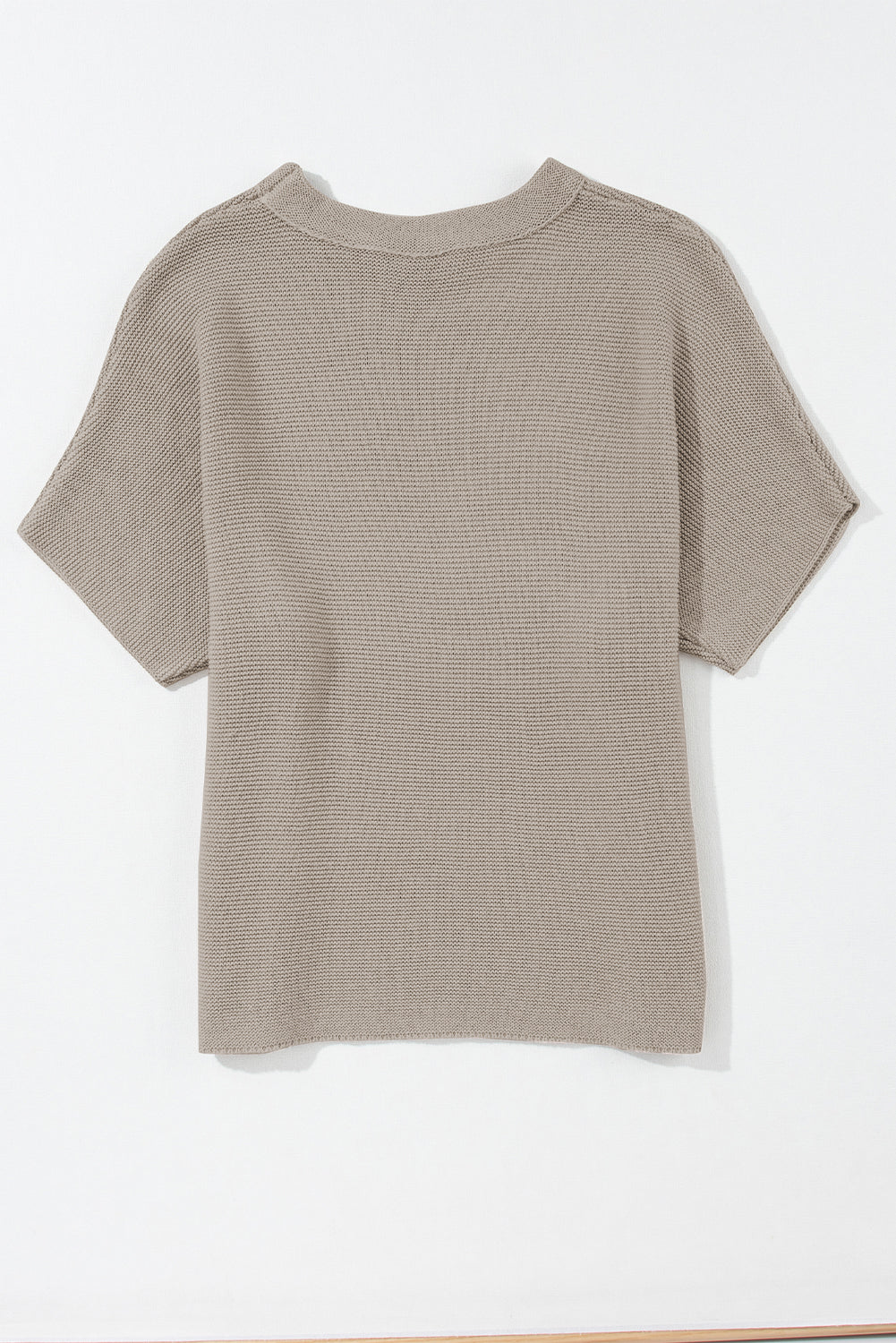 Mock Neck Short Batwing Sleeve Sweater - ThingsWeUseAndLove 
