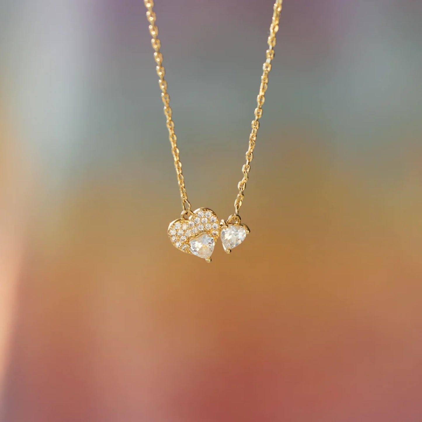 18K Gold-Plated 925 Sterling Silver Zircon Heart Necklace - ThingsWeUseAndLove 