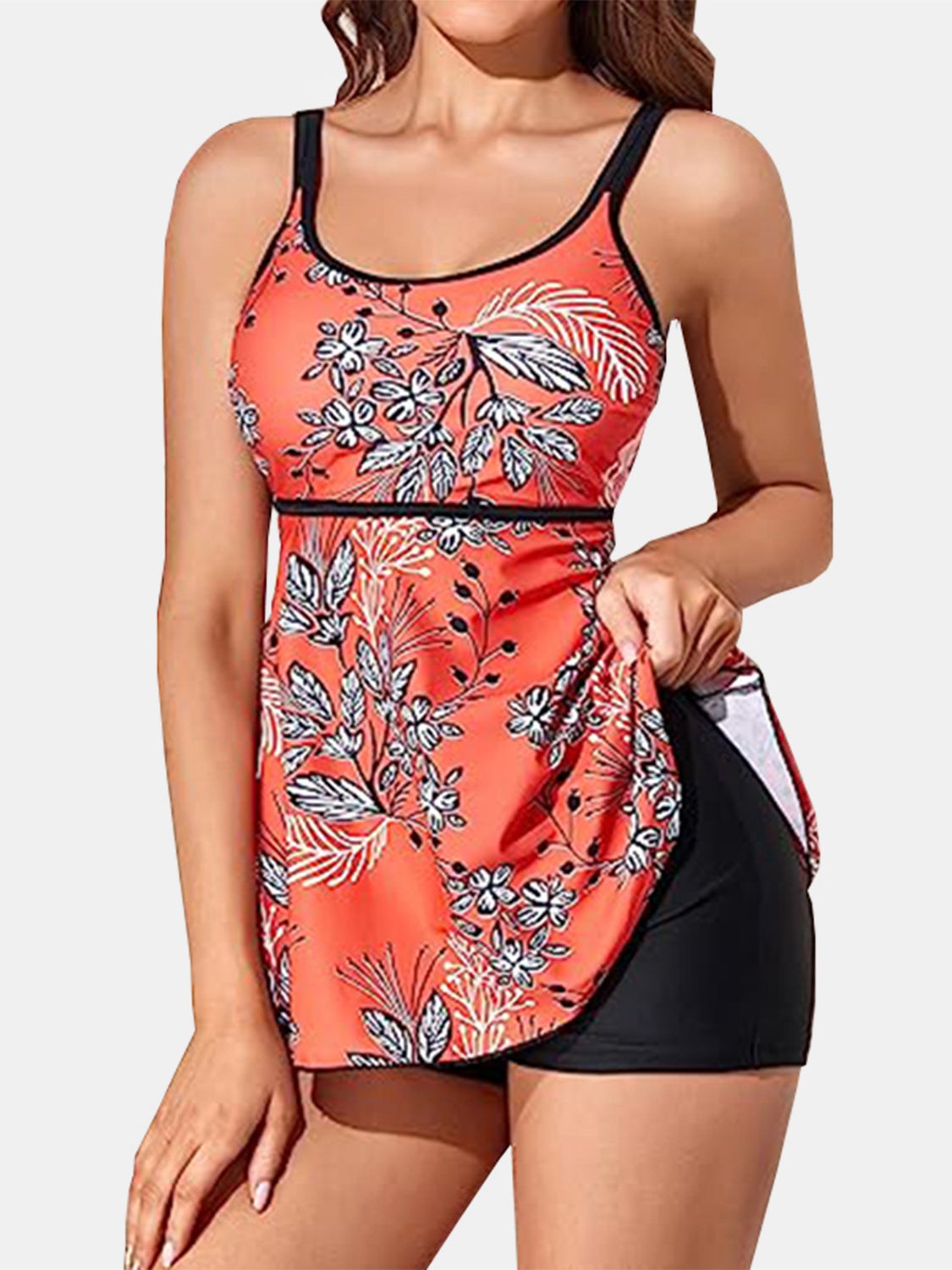 Printed Scoop Neck Two-Piece Swim Set - ThingsWeUseAndLove 