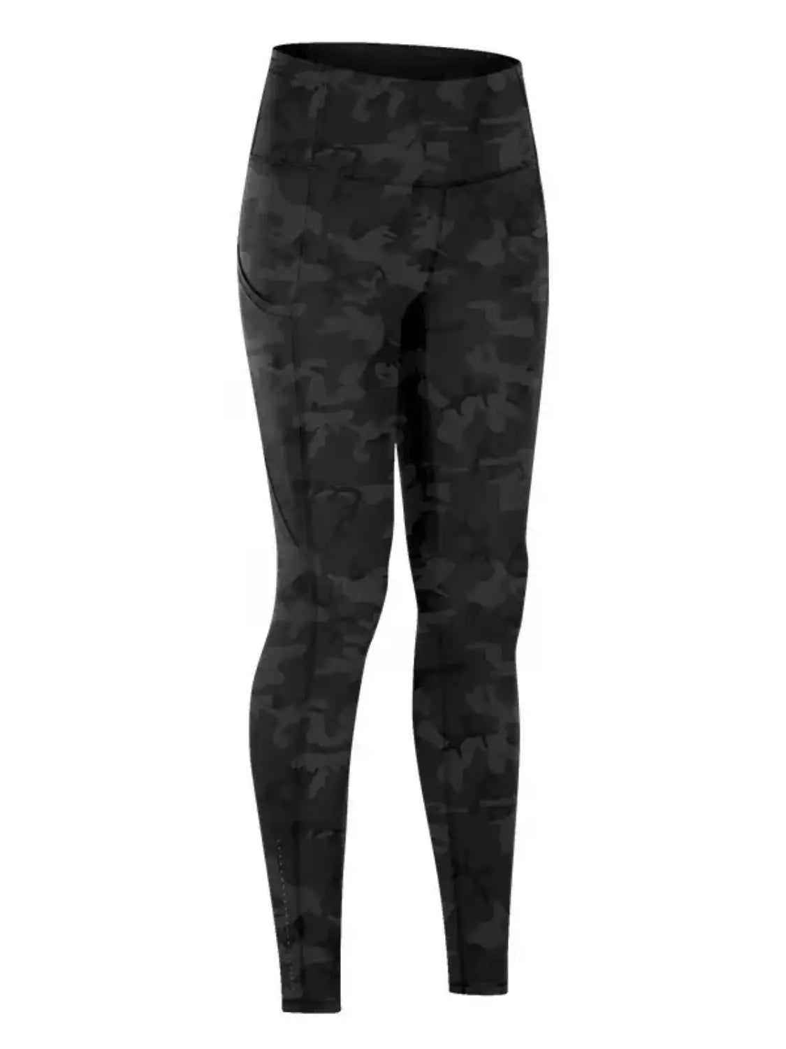 Ainsley Wide Waistband Sports Leggings - ThingsWeUseAndLove Black-Camouflage-2XL