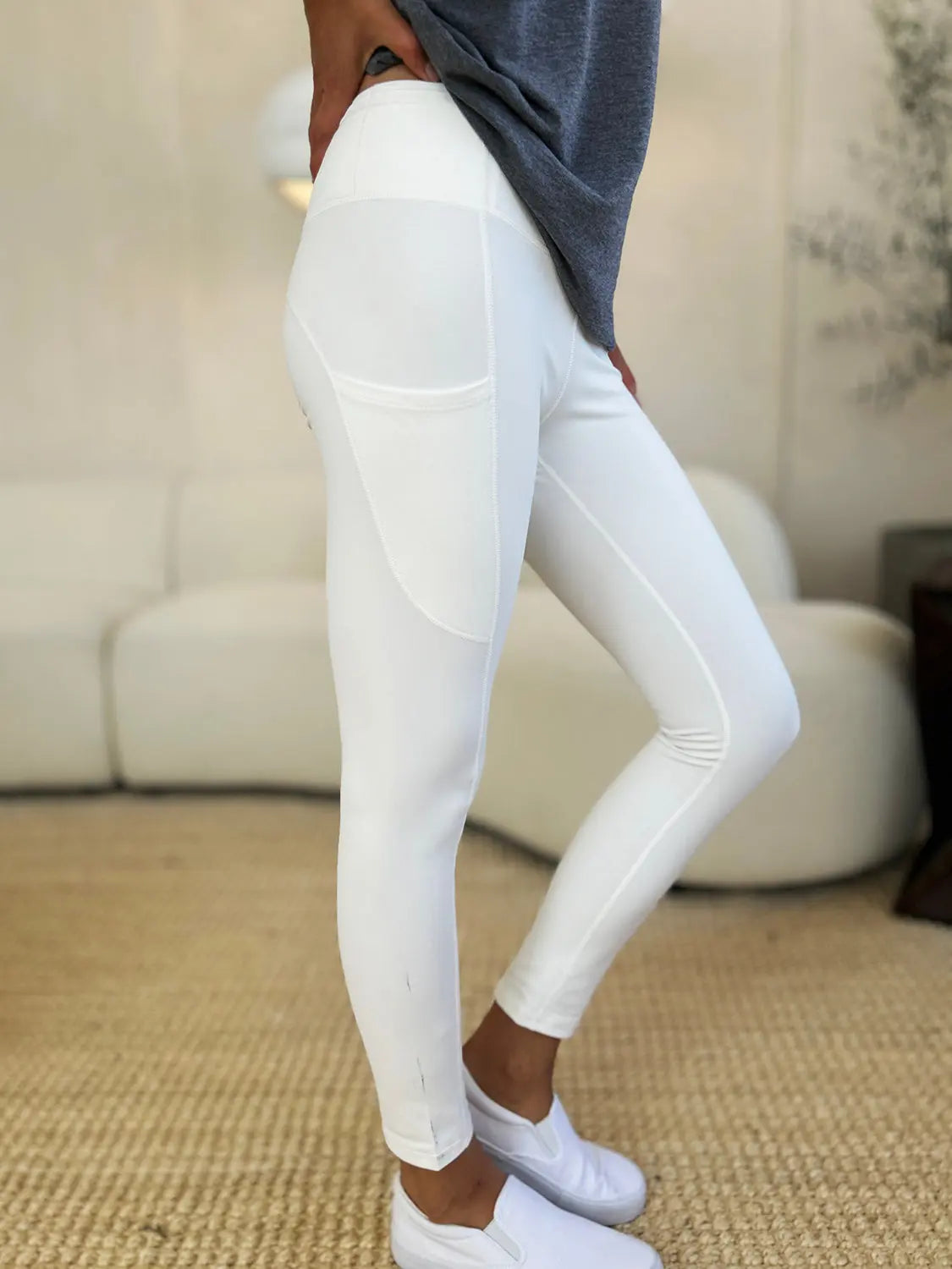 Ainsley Wide Waistband Sports Leggings - ThingsWeUseAndLove 