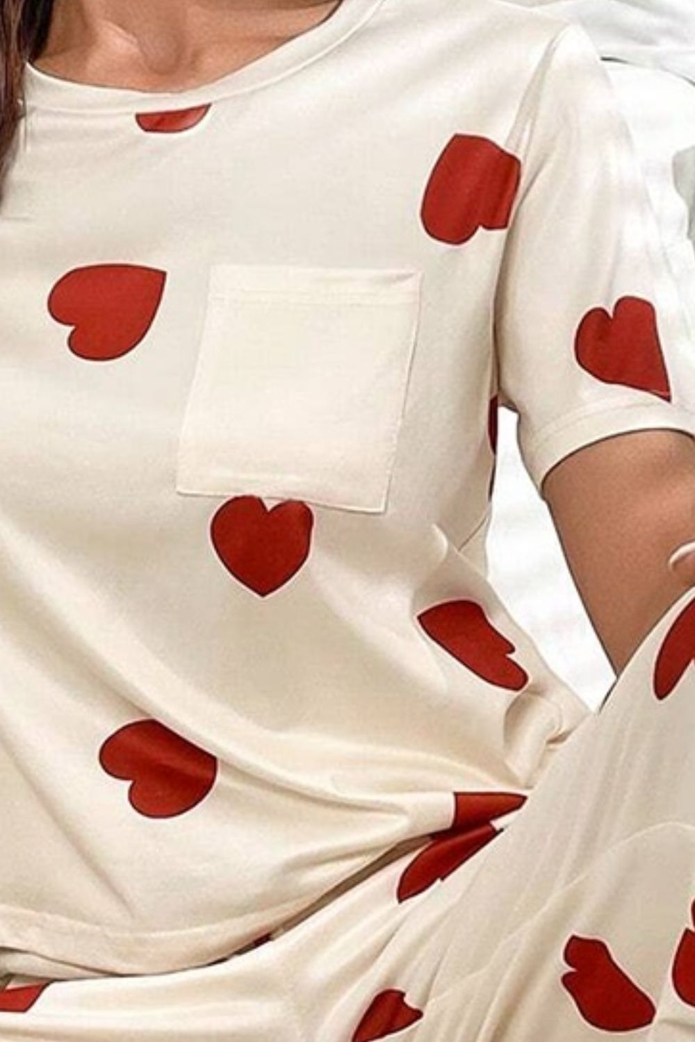 Pocketed Round Neck Top and Drawstring Pants Lounge Set - ThingsWeUseAndLove 