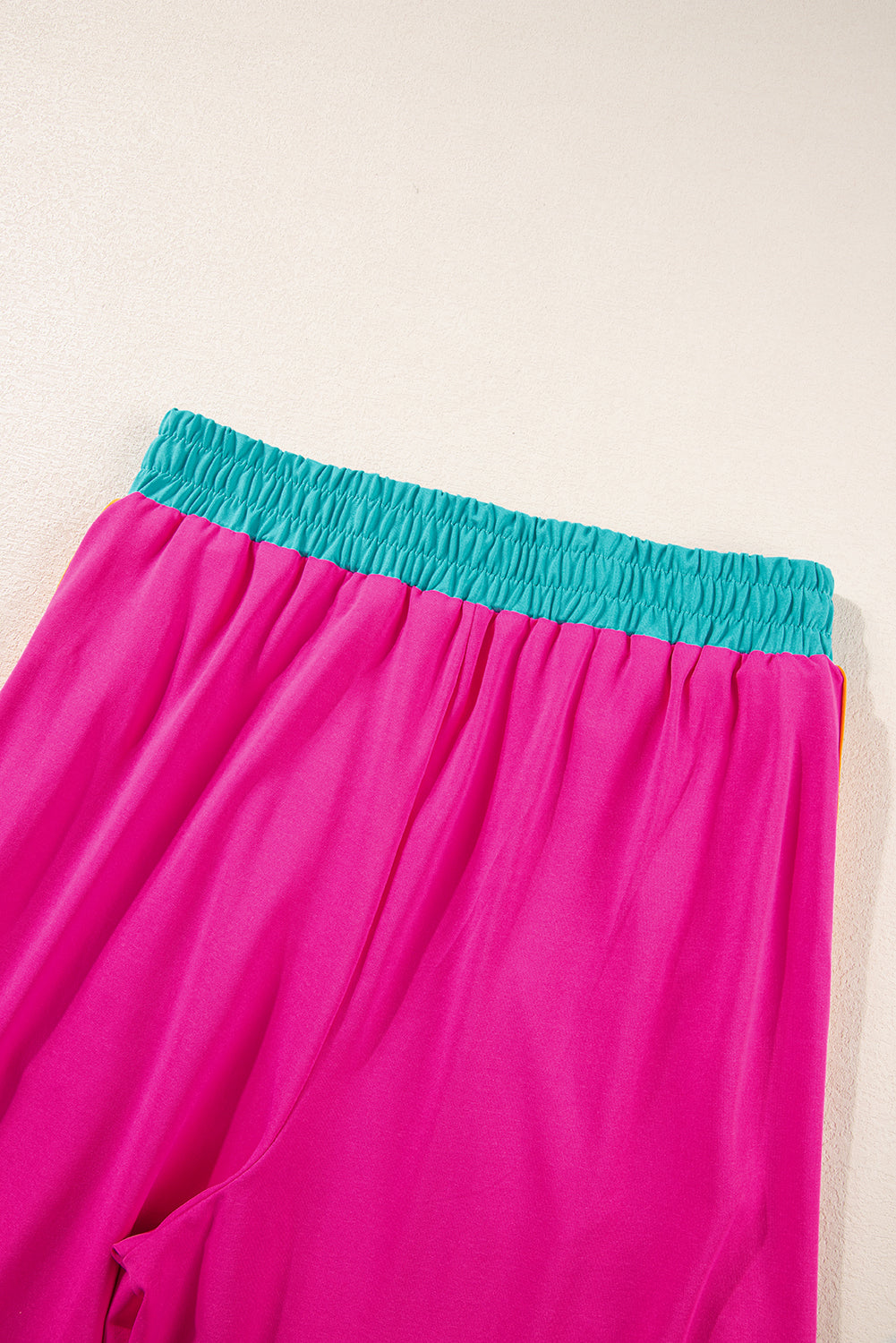 Chestnut Color Block Detail Casual Two-piece Outfit - ThingsWeUseAndLove 