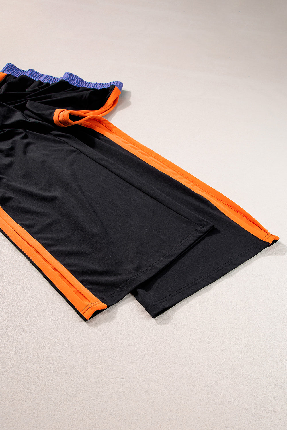 Chestnut Color Block Detail Casual Two-piece Outfit - ThingsWeUseAndLove 