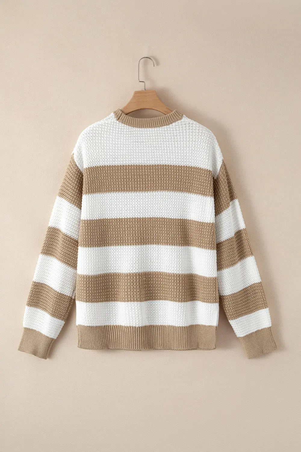 Destiny Color Block Round Neck Sweater - ThingsWeUseAndLove 