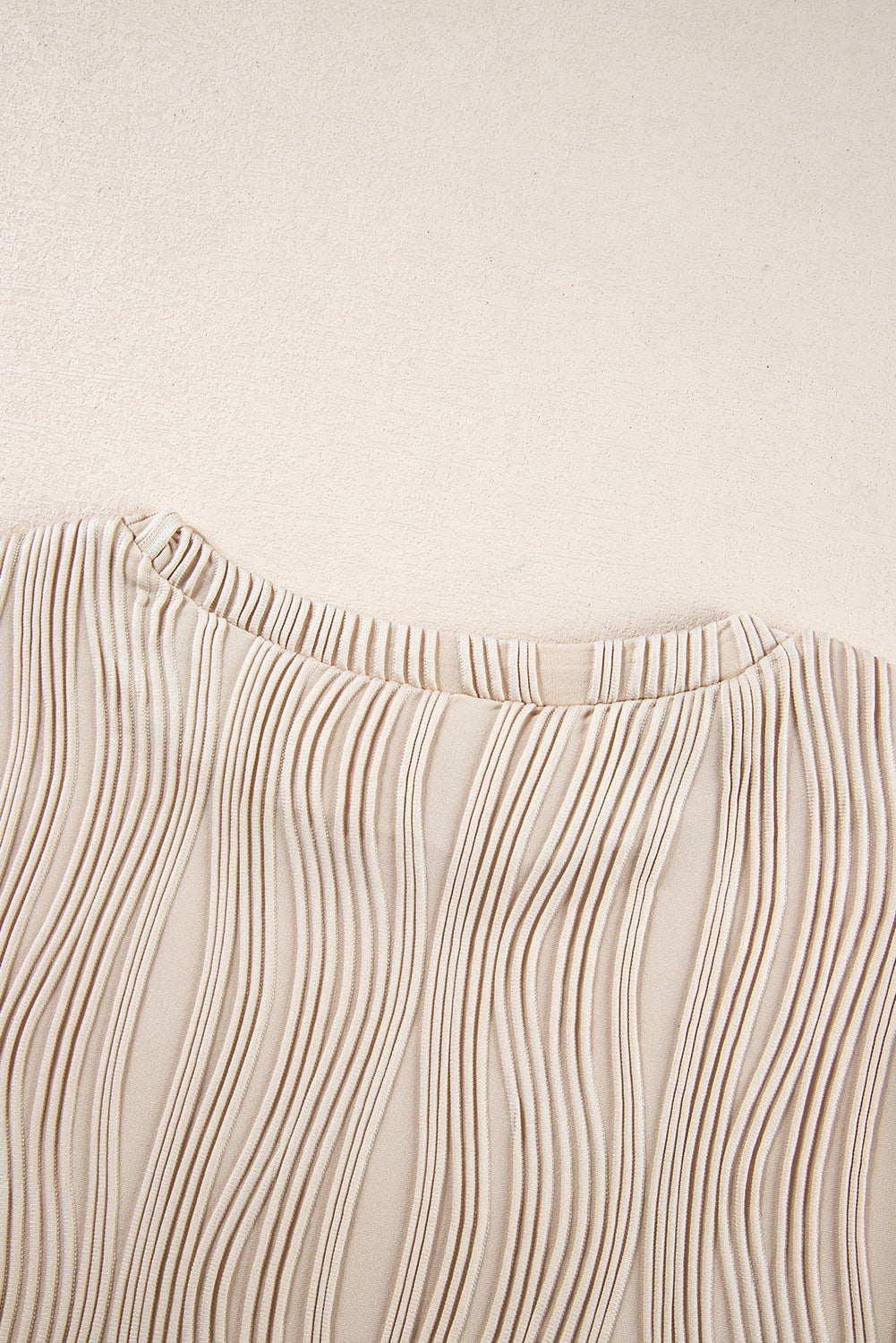 Textured Solid Color Drop Shoulder Pullover Top - ThingsWeUseAndLove 