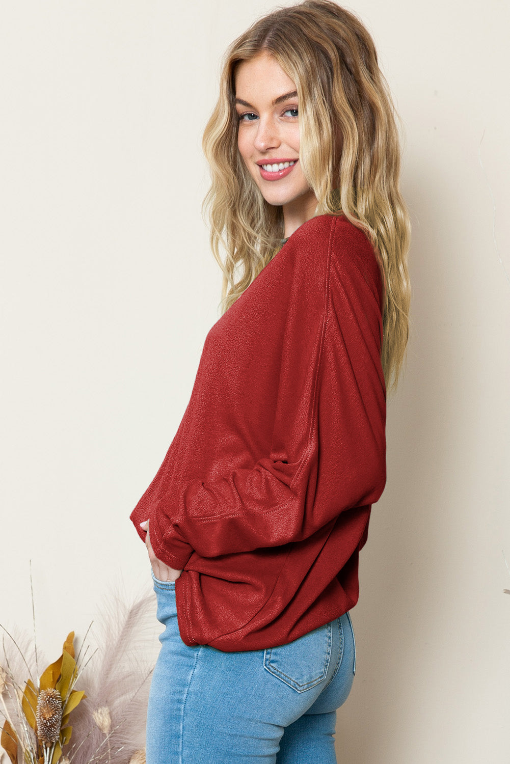 Casual Seam Long Sleeve Top - ThingsWeUseAndLove 