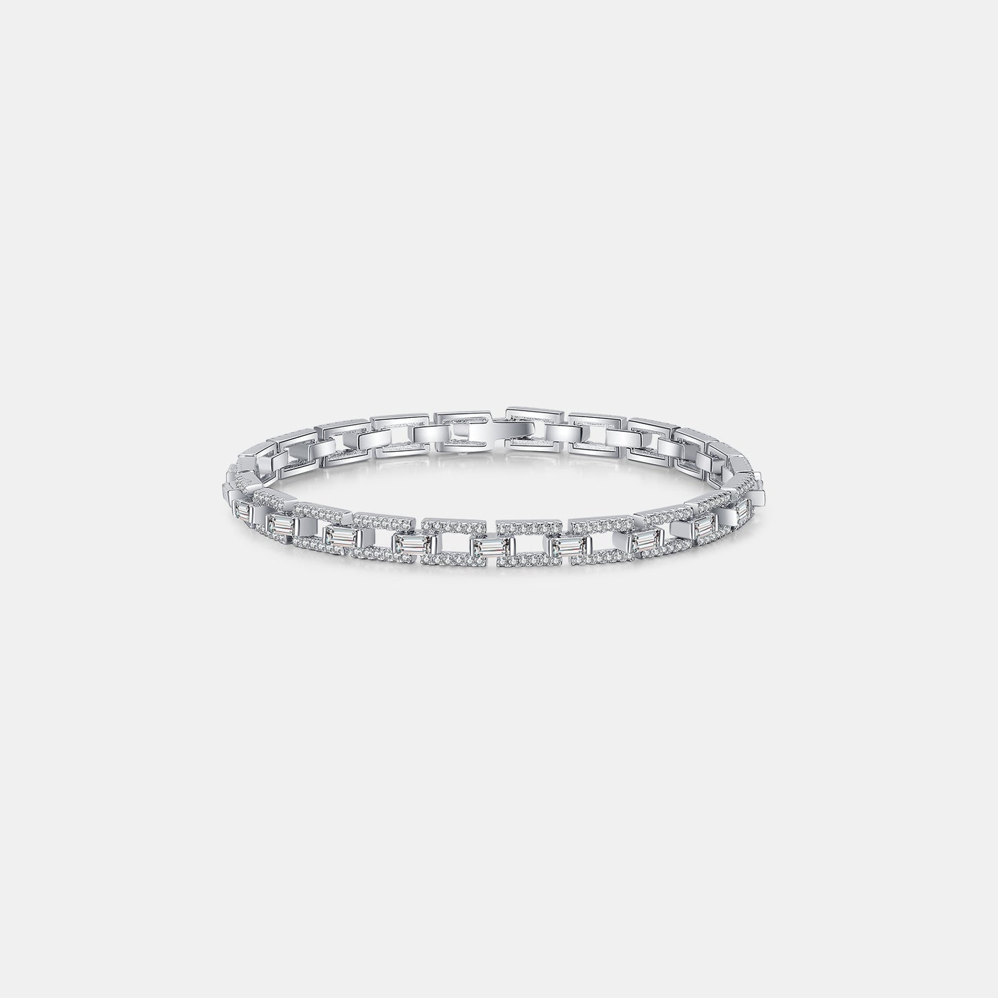 3.2 Carat Moissanite 925 Sterling Silver Bracelet - ThingsWeUseAndLove Silver-One-Size