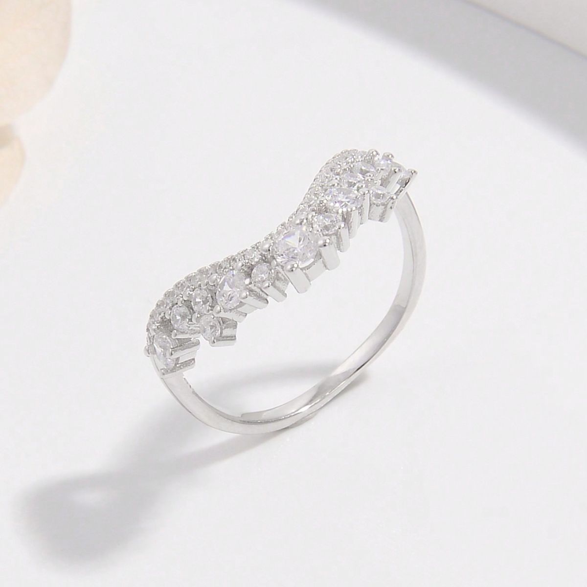 925 Sterling Silver Inlaid Zircon Ring - ThingsWeUseAndLove 