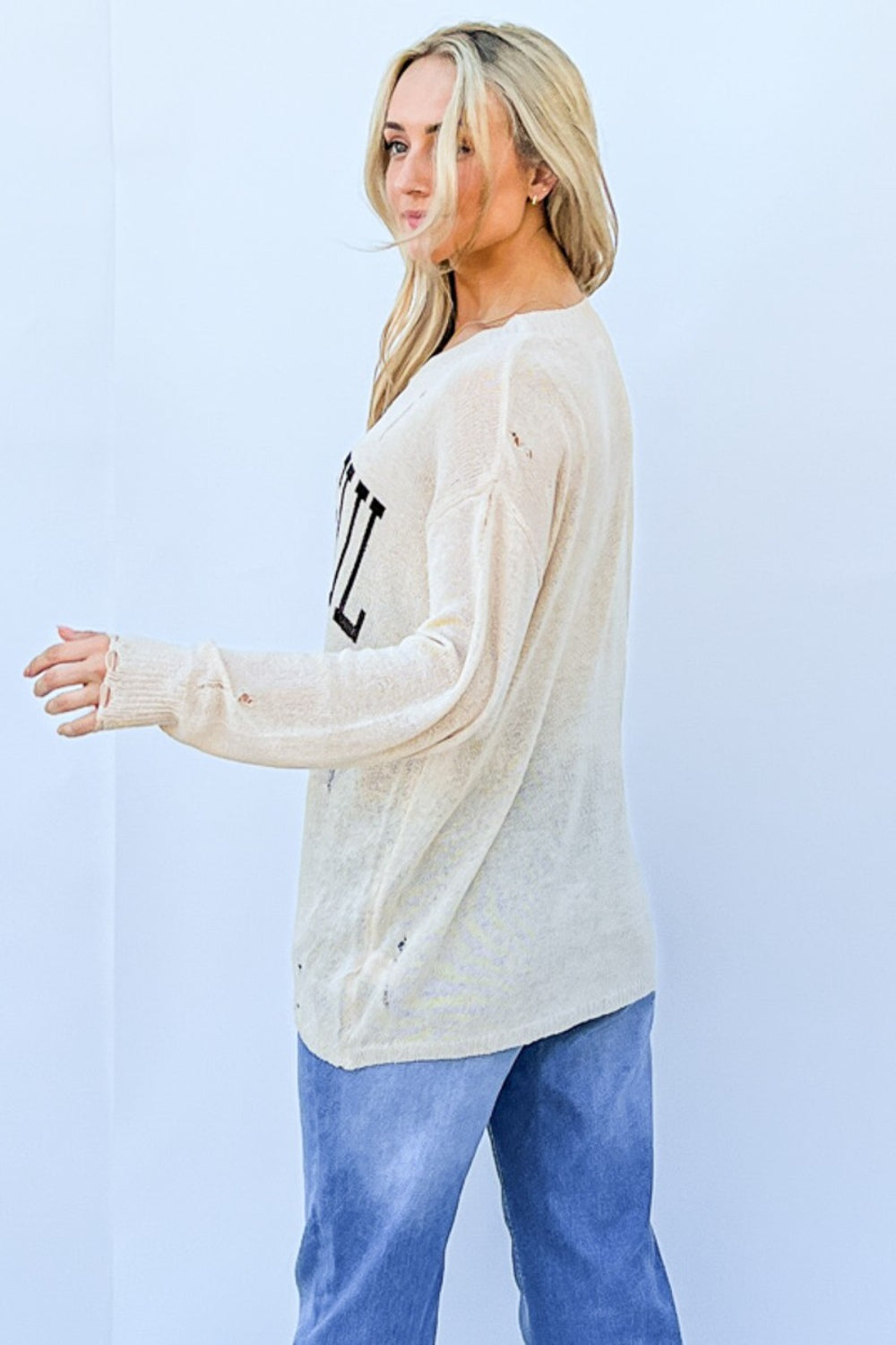 And The Why GRATEFUL Long Sleeve Knit Top - ThingsWeUseAndLove 