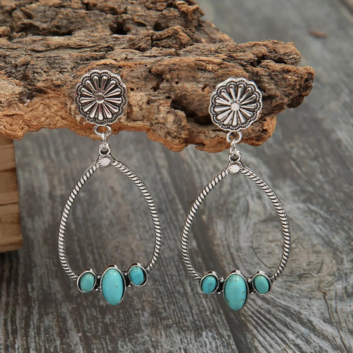 Artificial Turquoise Teardrop Earrings - ThingsWeUseAndLove Turquoise-One-Size