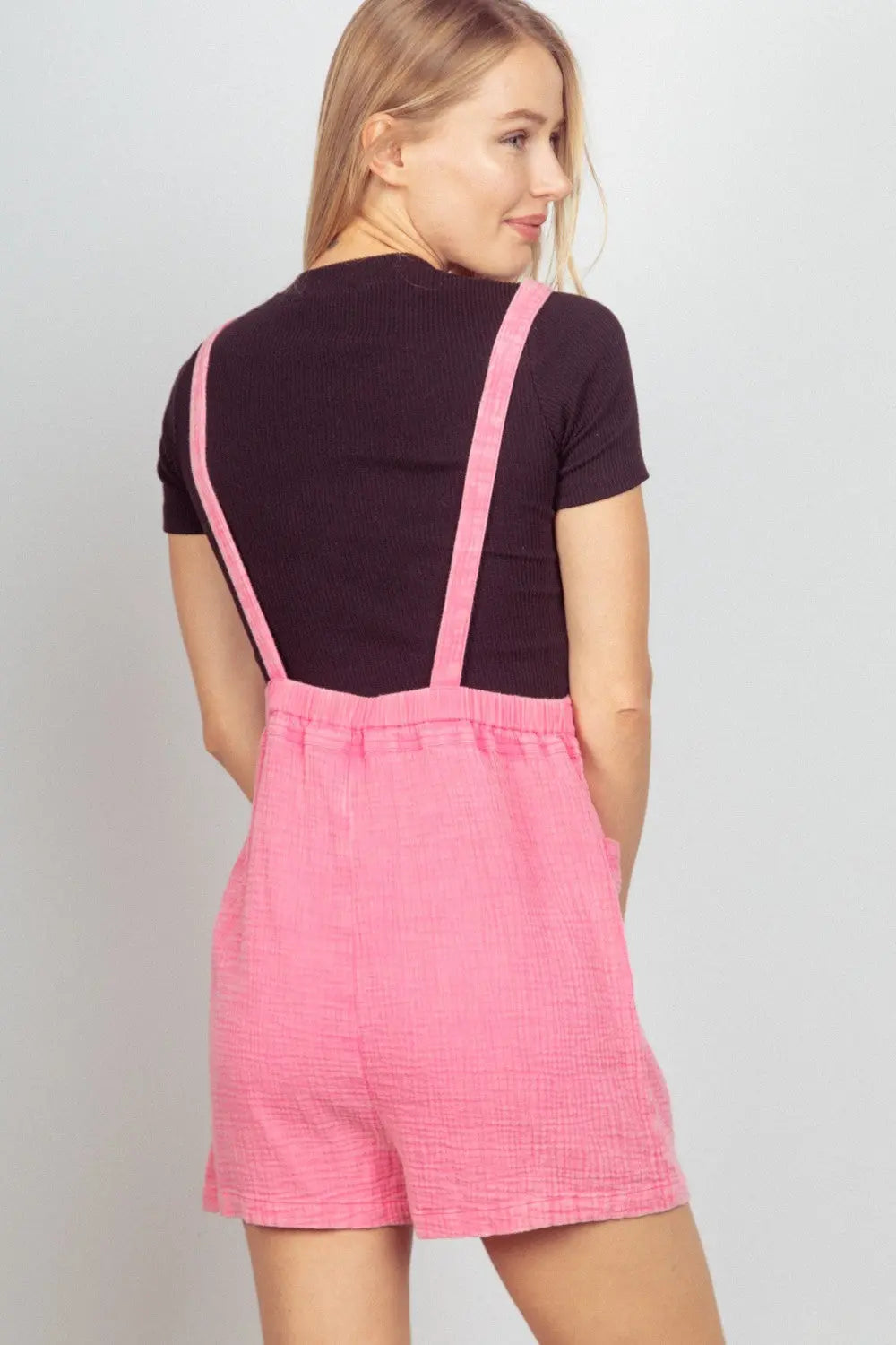 Sleeveless Double Gauze Overalls with Pockets - ThingsWeUseAndLove 