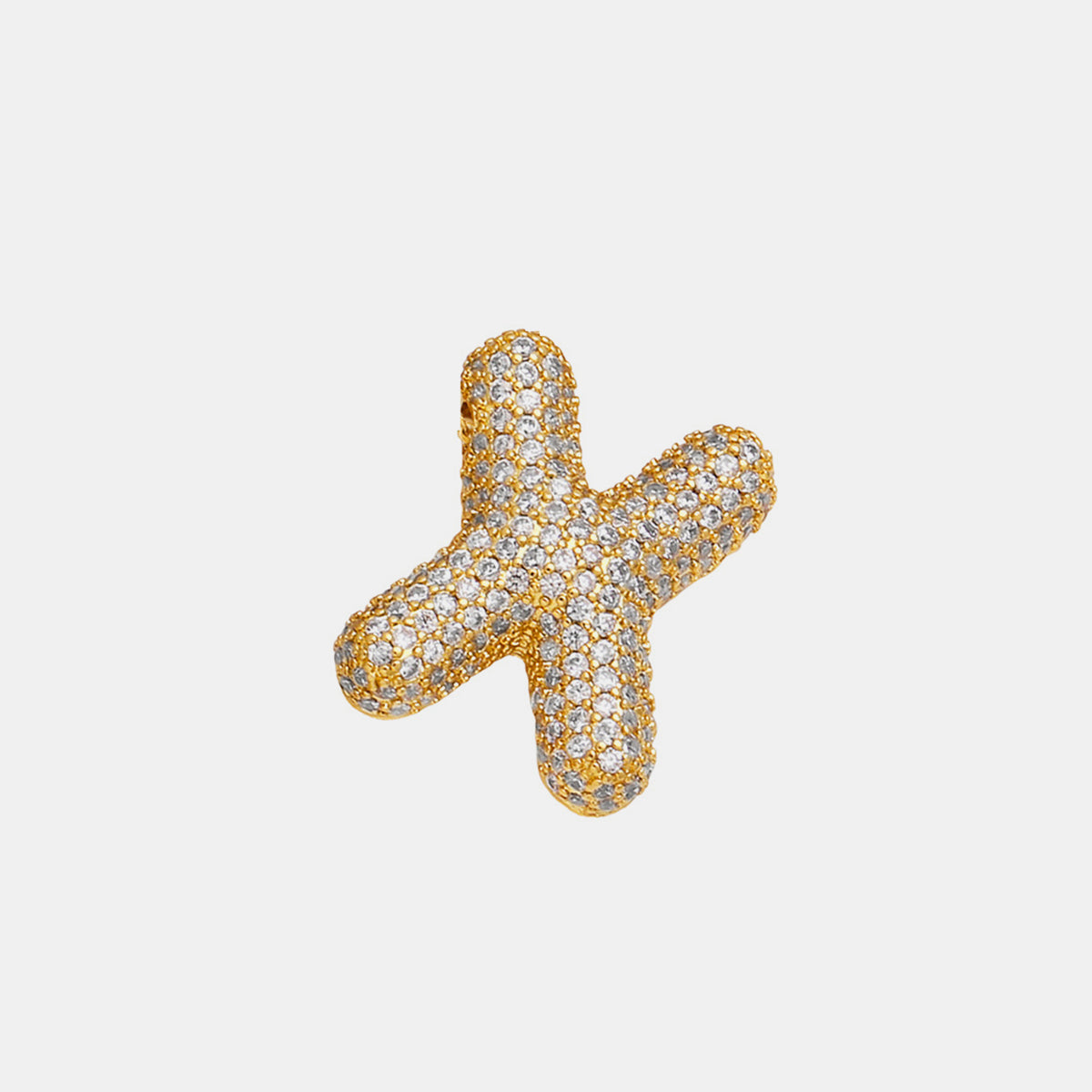 Inlaid Zircon Bubble Initial Necklace - ThingsWeUseAndLove Style-X-One-Size