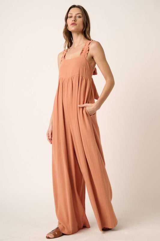 Mittoshop Sleeveless Wide Leg Jumpsuit - ThingsWeUseAndLove Ginger-L