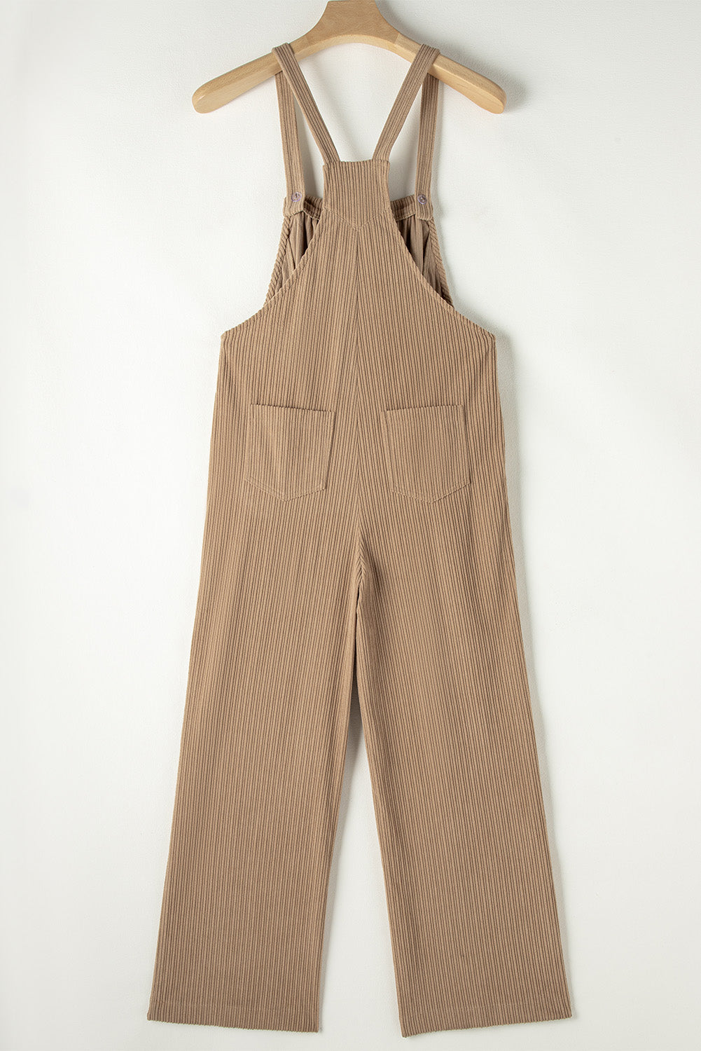 Jungle Green Plain Pocketed Loose Fit Corduroy Overalls - ThingsWeUseAndLove 