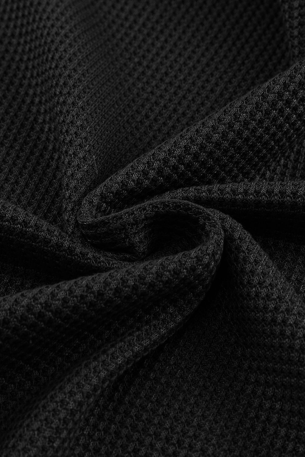 Blue Exposed Seam Textured Pullover Long Sleeve Top