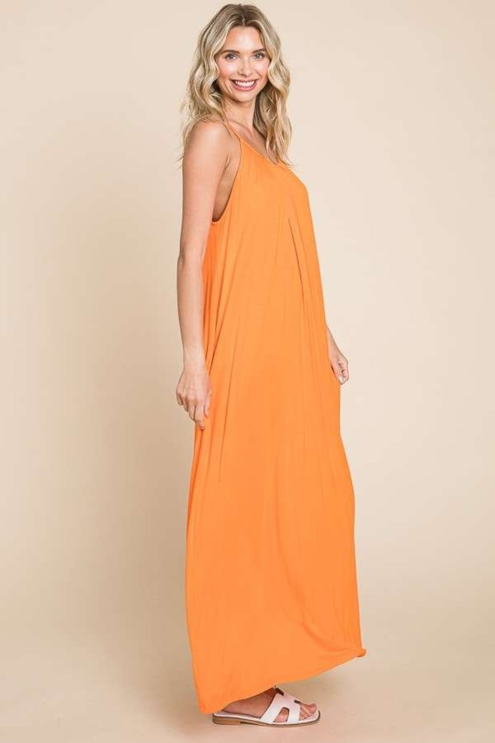 Tie Back Maxi Cami Dress - ThingsWeUseAndLove 