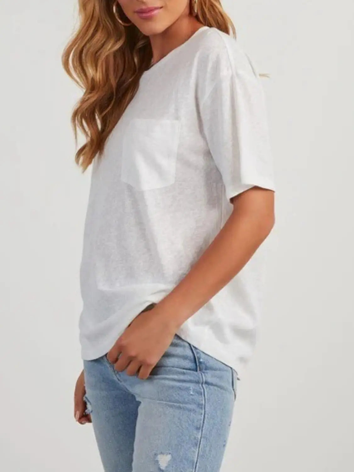 Amanda Round Neck Half Sleeve T-Shirt - ThingsWeUseAndLove 