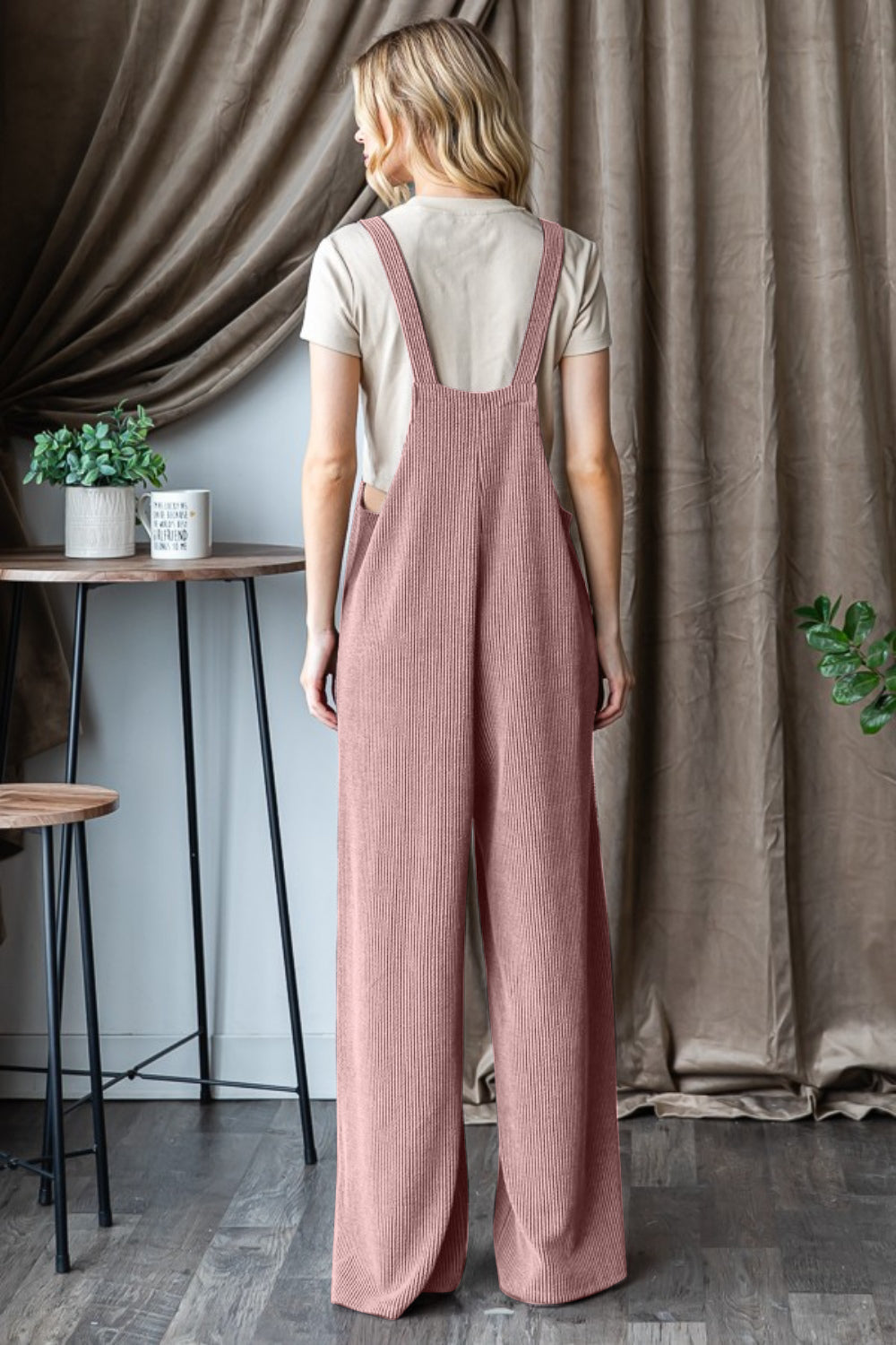 Joly Size-Inclusive Ribbed Front Pocket Sleeveless Heimish  Jumpsuit - ThingsWeUseAndLove 