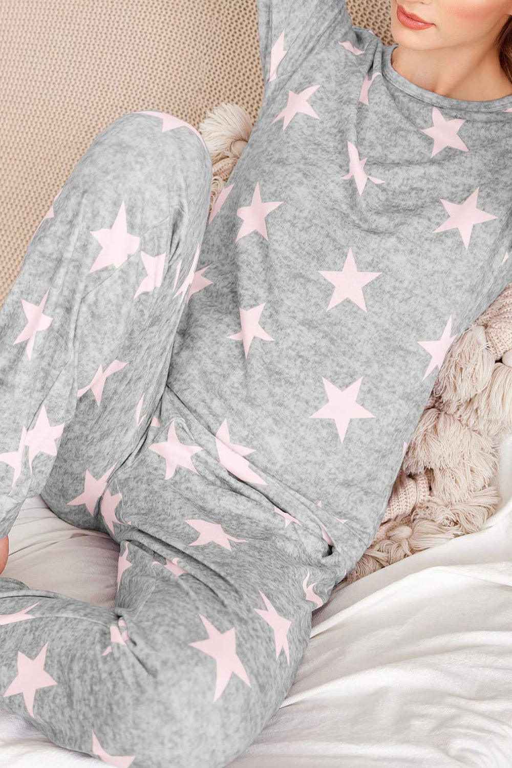 Tamaska Long Sleeve Top and Pants Lounge Set - ThingsWeUseAndLove 