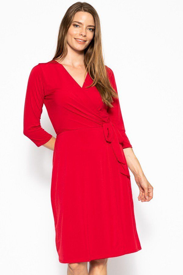 Midi 3/4 Sleeve Dress - ThingsWeUseAndLove 