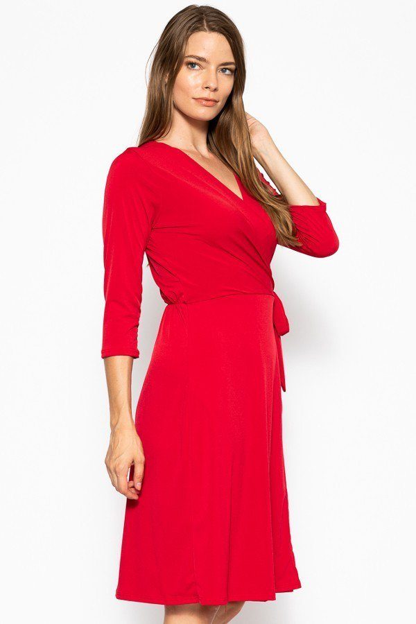 Midi 3/4 Sleeve Dress - ThingsWeUseAndLove 