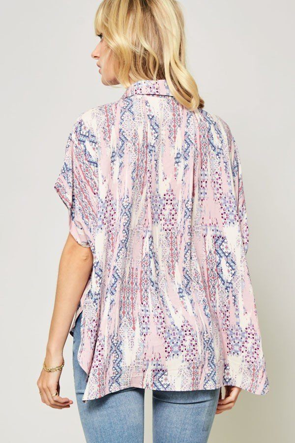 Ornately Patterned Woven Top - ThingsWeUseAndLove 