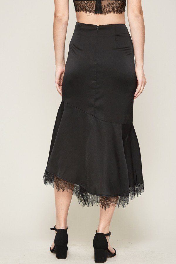 A Solid Woven Midi Skirt - ThingsWeUseAndLove 