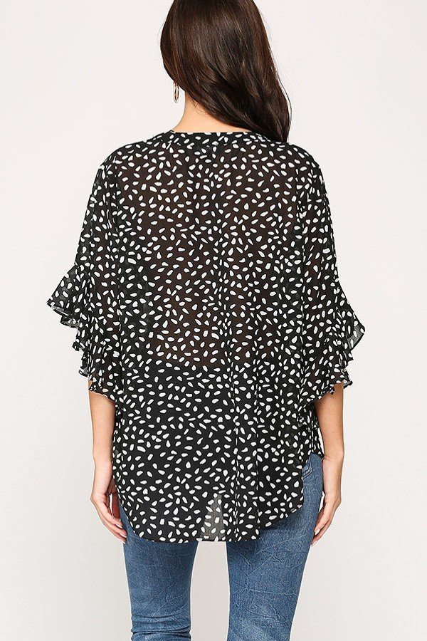 Leopard Printed Crepe Top - ThingsWeUseAndLove 