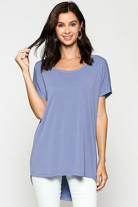 Scoop Neckline Cupro Solid Top - ThingsWeUseAndLove 