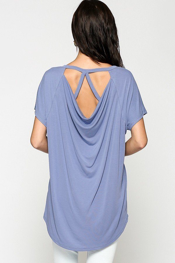 Scoop Neckline Cupro Solid Top - ThingsWeUseAndLove 