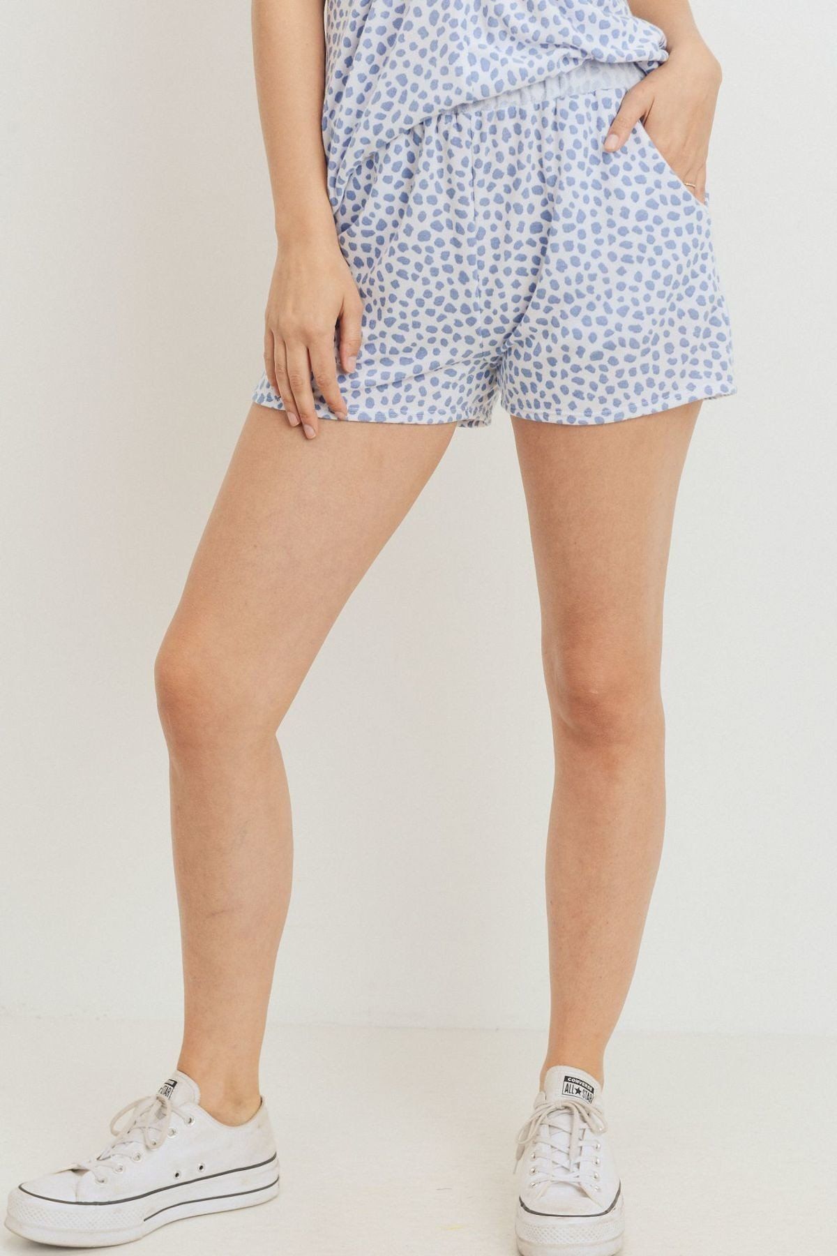 Leopard Printed Terry Short Pants - ThingsWeUseAndLove 