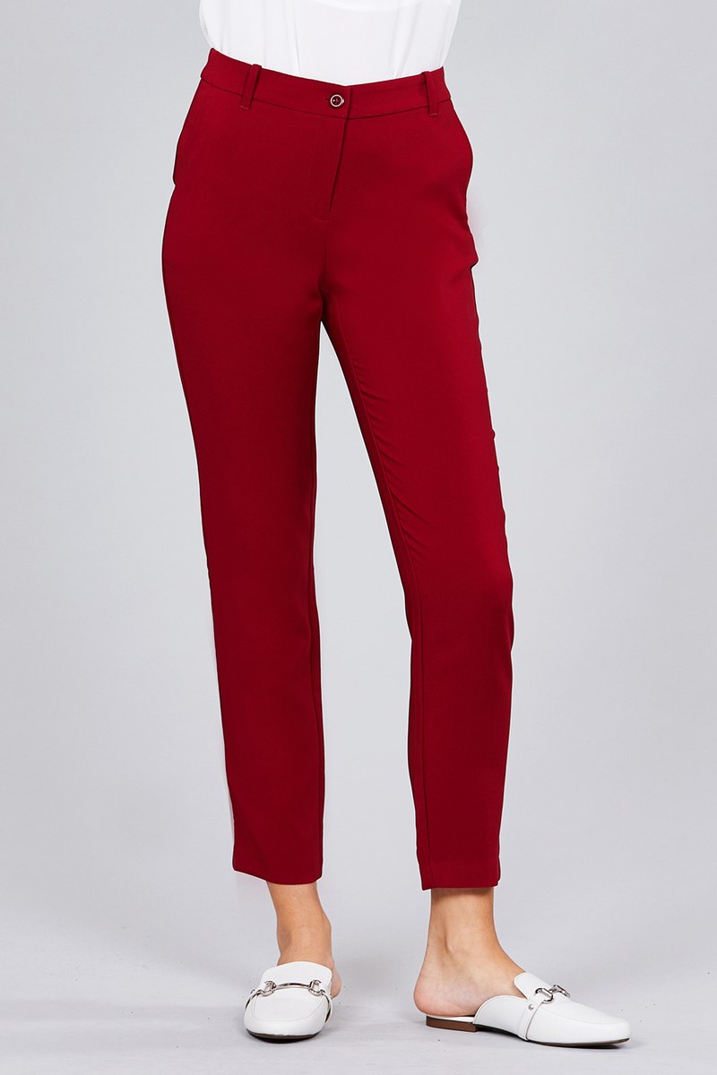 Seam Side Pocket Classic Long Pants - ThingsWeUseAndLove 