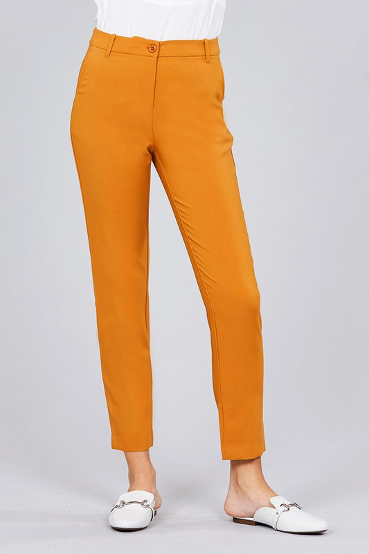 Seam Side Pocket Classic Long Pants - ThingsWeUseAndLove 