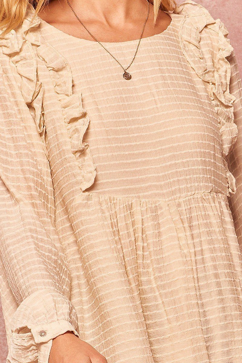 A Semi-sheer Striped Woven Top - ThingsWeUseAndLove 