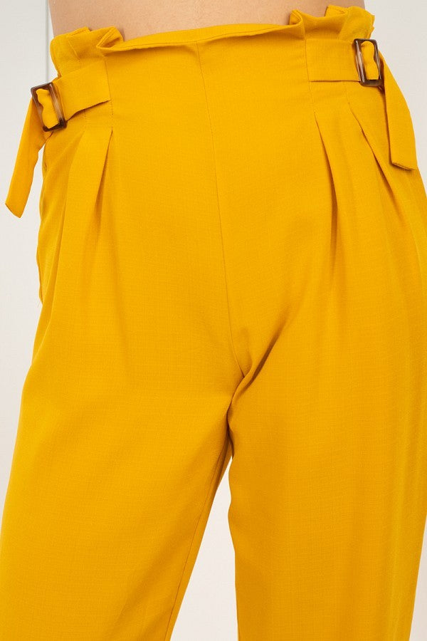 High Waist Paperbag Wide Pants - ThingsWeUseAndLove 