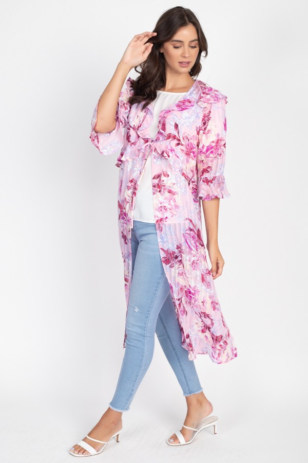 Ruffle Robe Cardigan - ThingsWeUseAndLove 