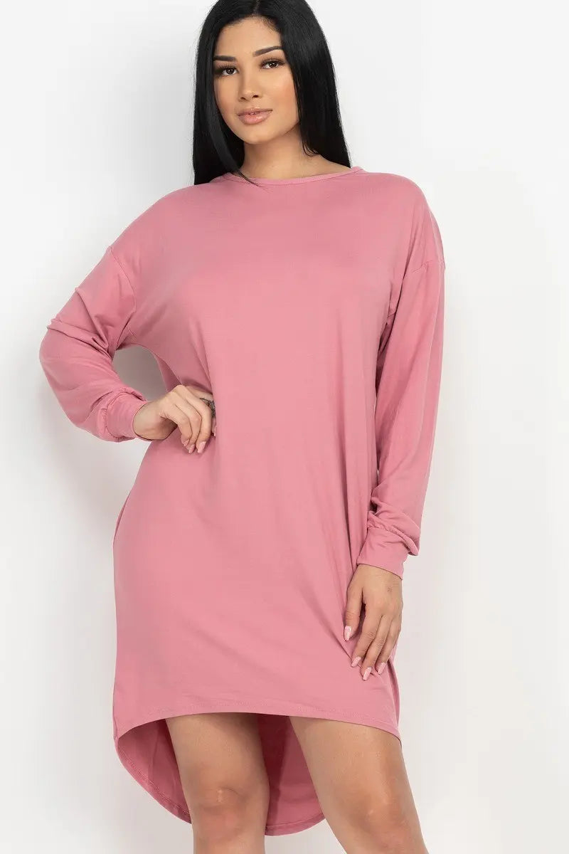 Cozy High Low Dress - ThingsWeUseAndLove 