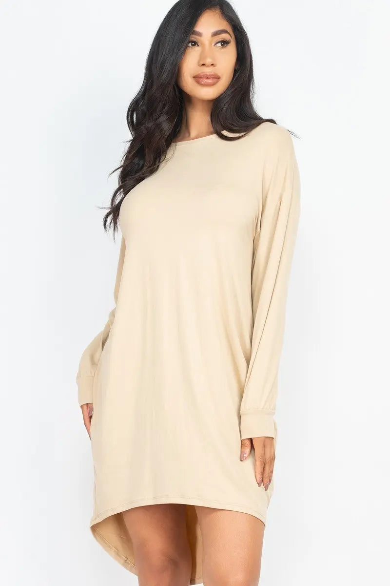 Cozy High Low Dress - ThingsWeUseAndLove 