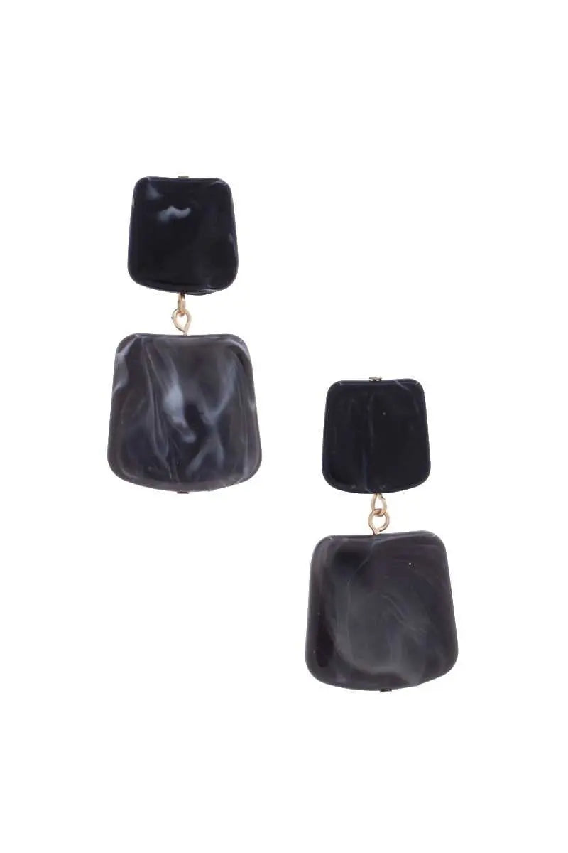 Acetate Resin Square Drop Earring - ThingsWeUseAndLove 