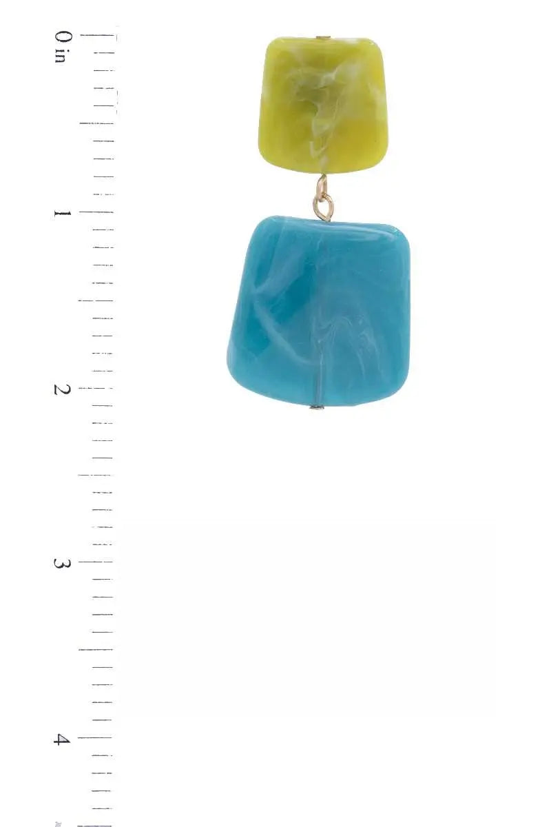 Acetate Resin Square Drop Earring - ThingsWeUseAndLove 