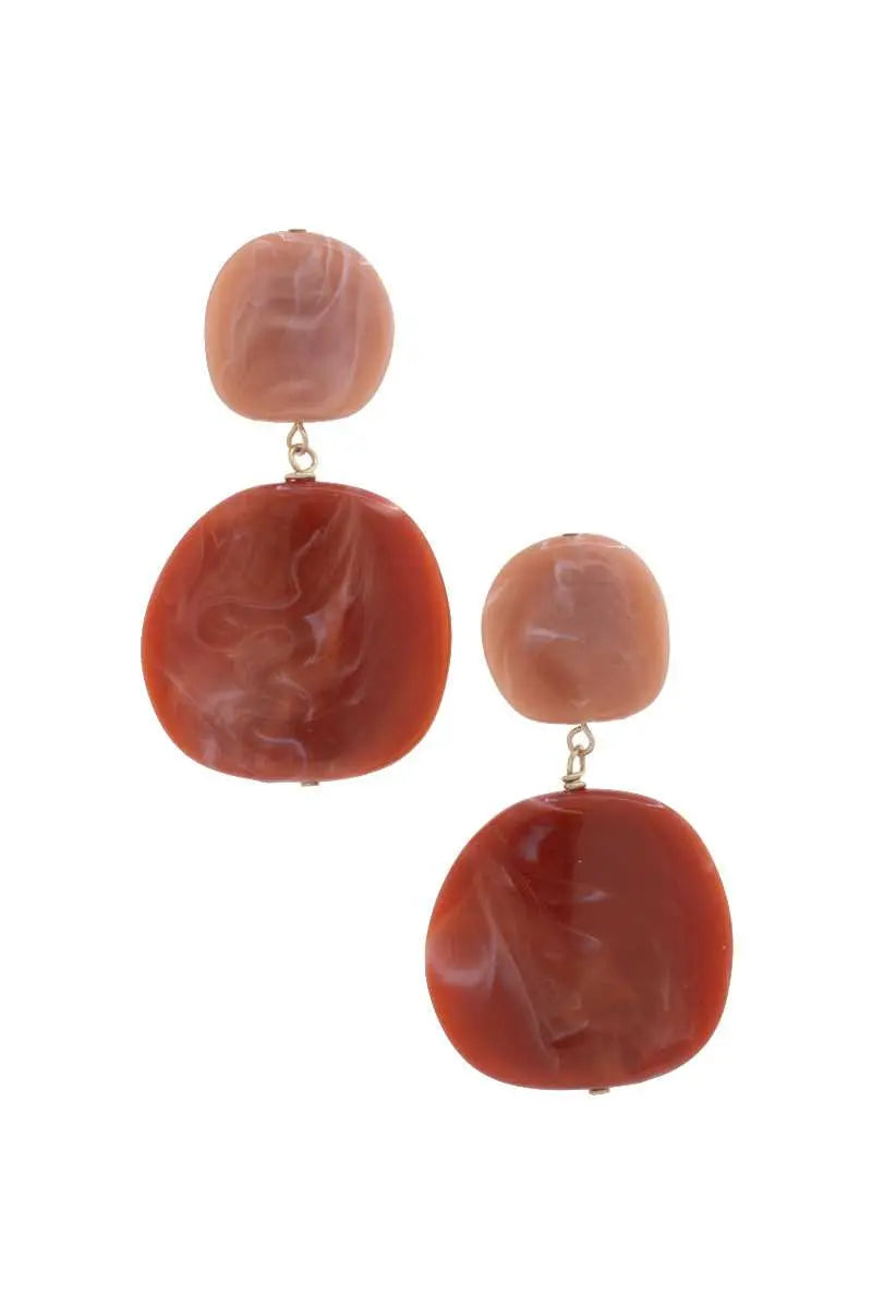 Acetate Resin Double Circle Earring - ThingsWeUseAndLove 