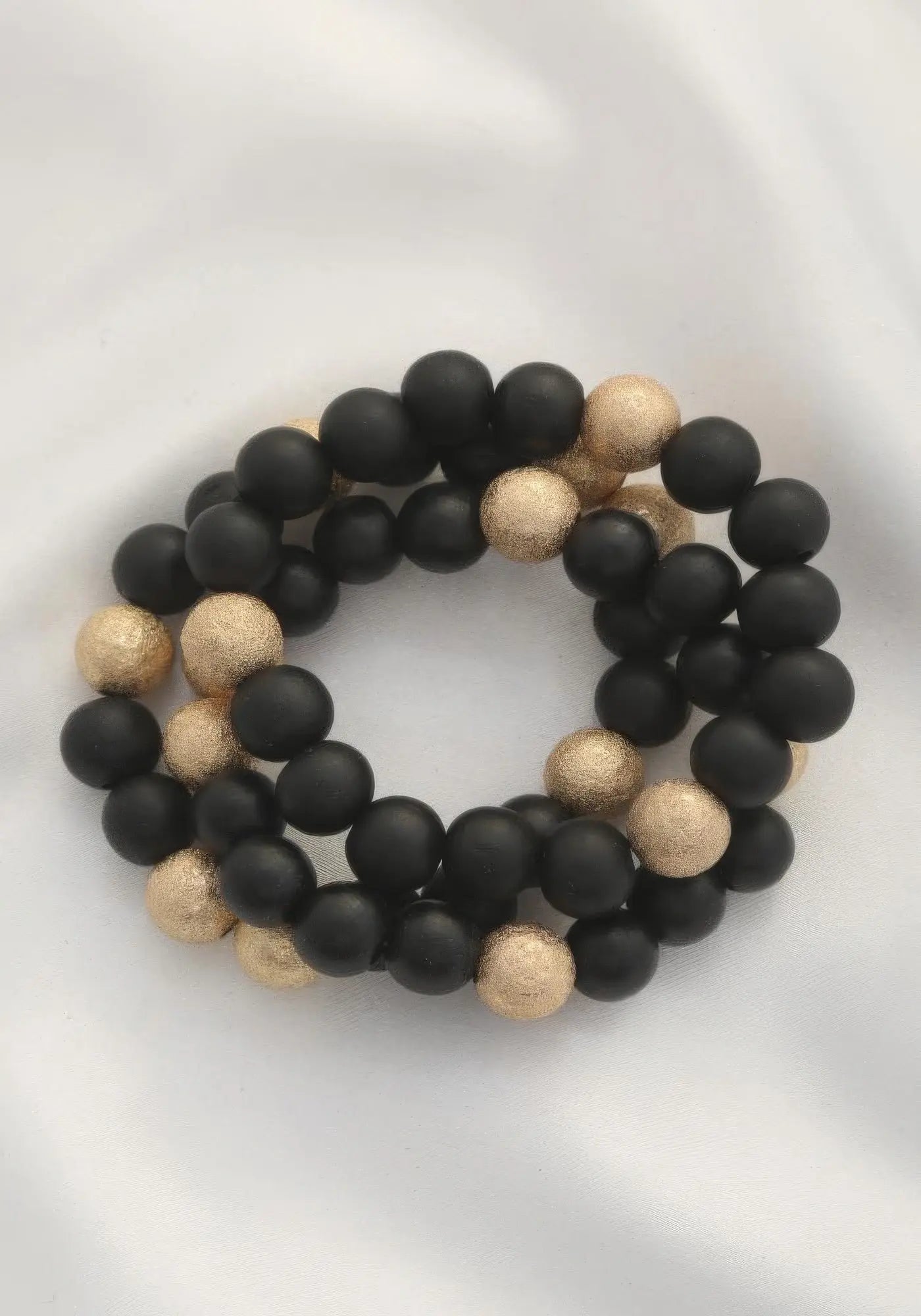 Metal Wood Bead Bracelet - ThingsWeUseAndLove 