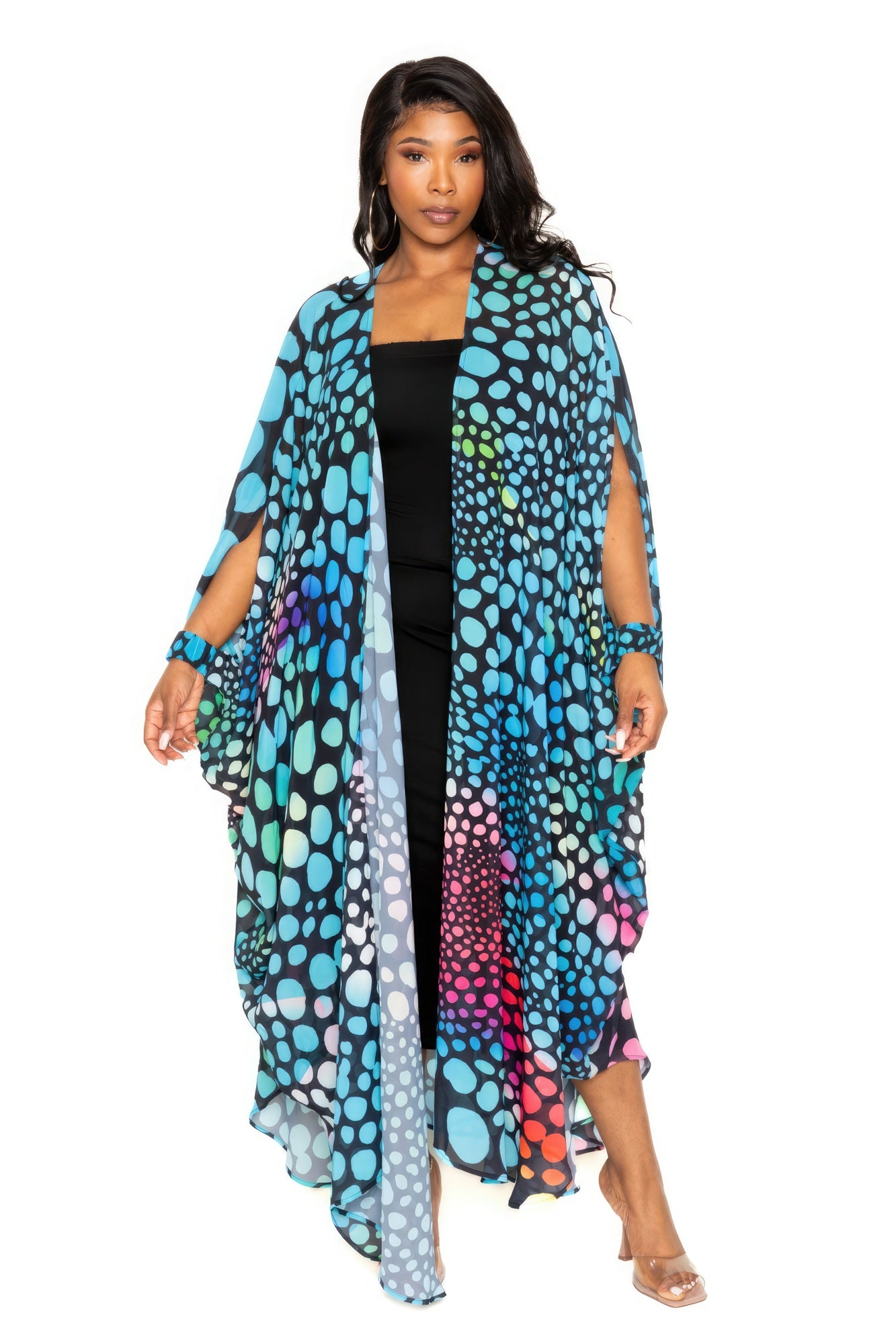 Dot Robe With Wrist Band - ThingsWeUseAndLove 