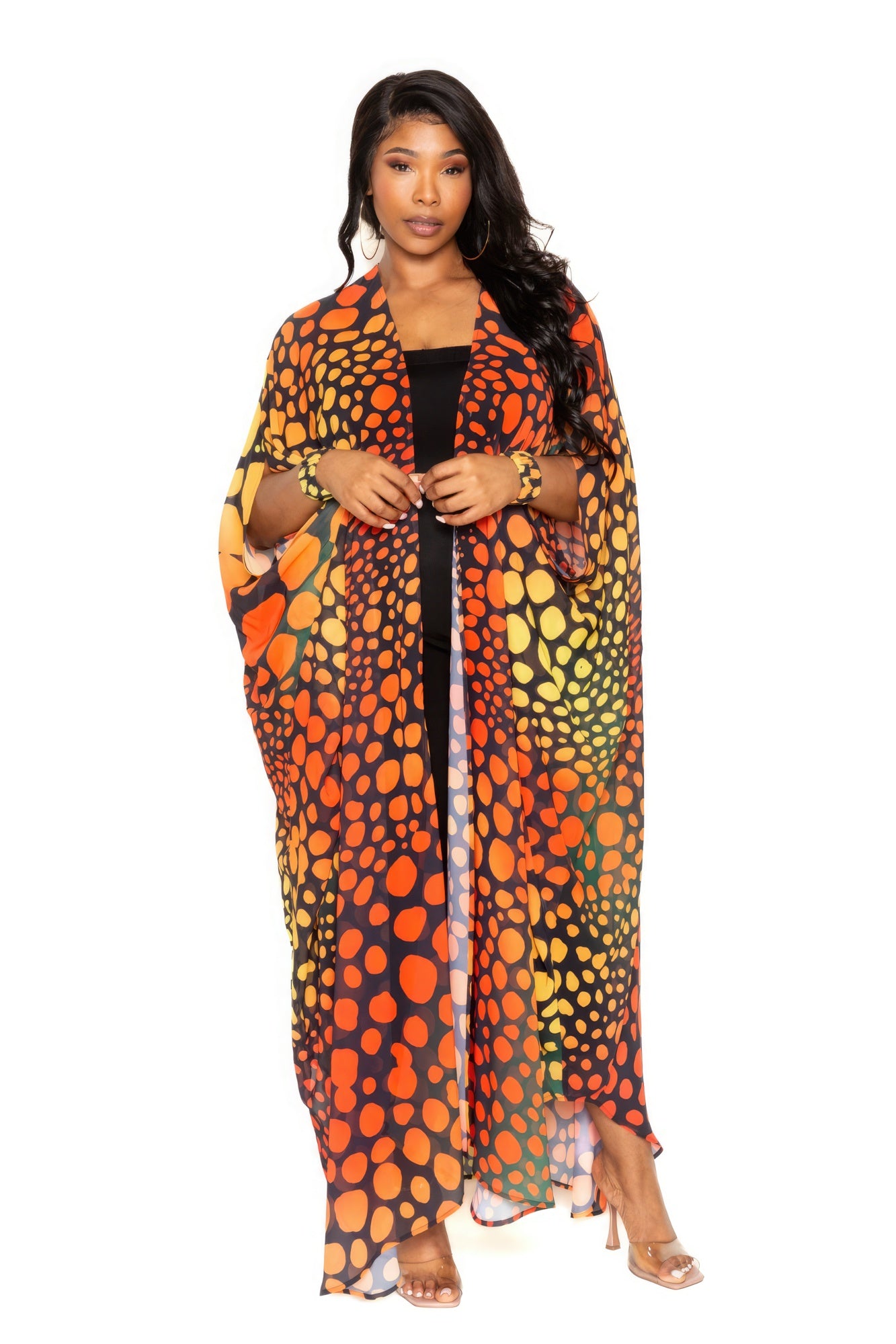 Dot Robe With Wrist Band - ThingsWeUseAndLove 