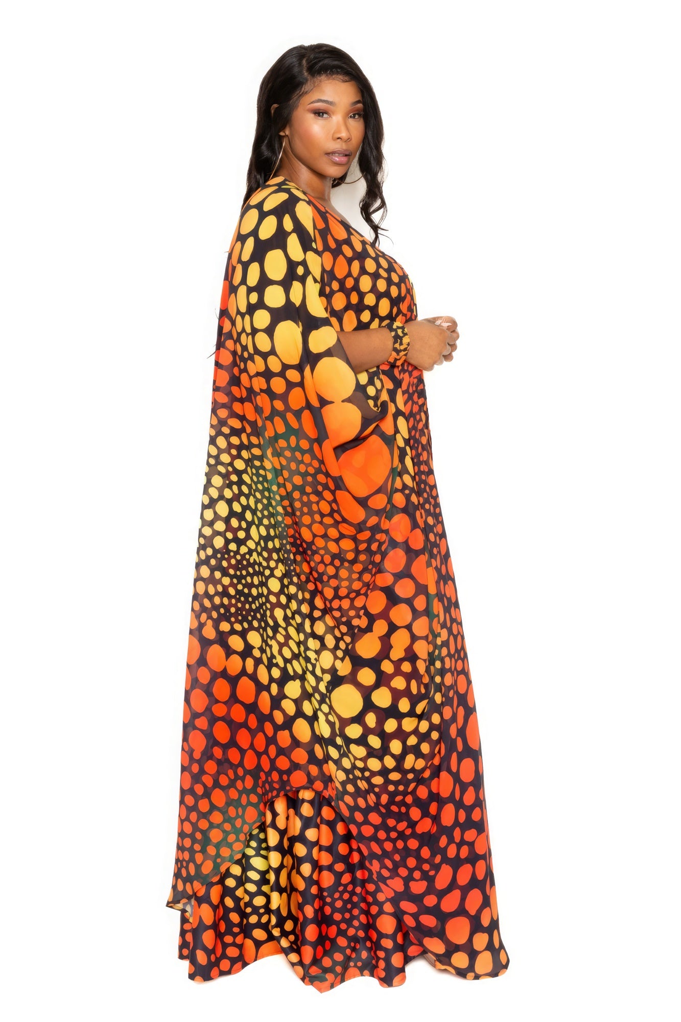 Dot Robe With Wrist Band - ThingsWeUseAndLove 