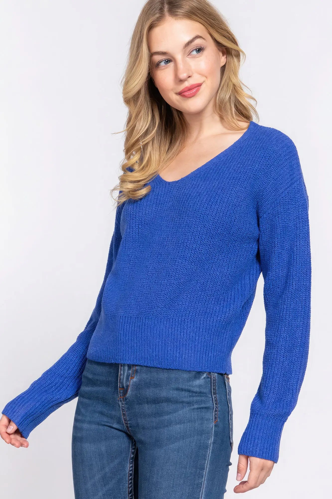 Dolman Slv Strappy Open Back Sweater - ThingsWeUseAndLove 