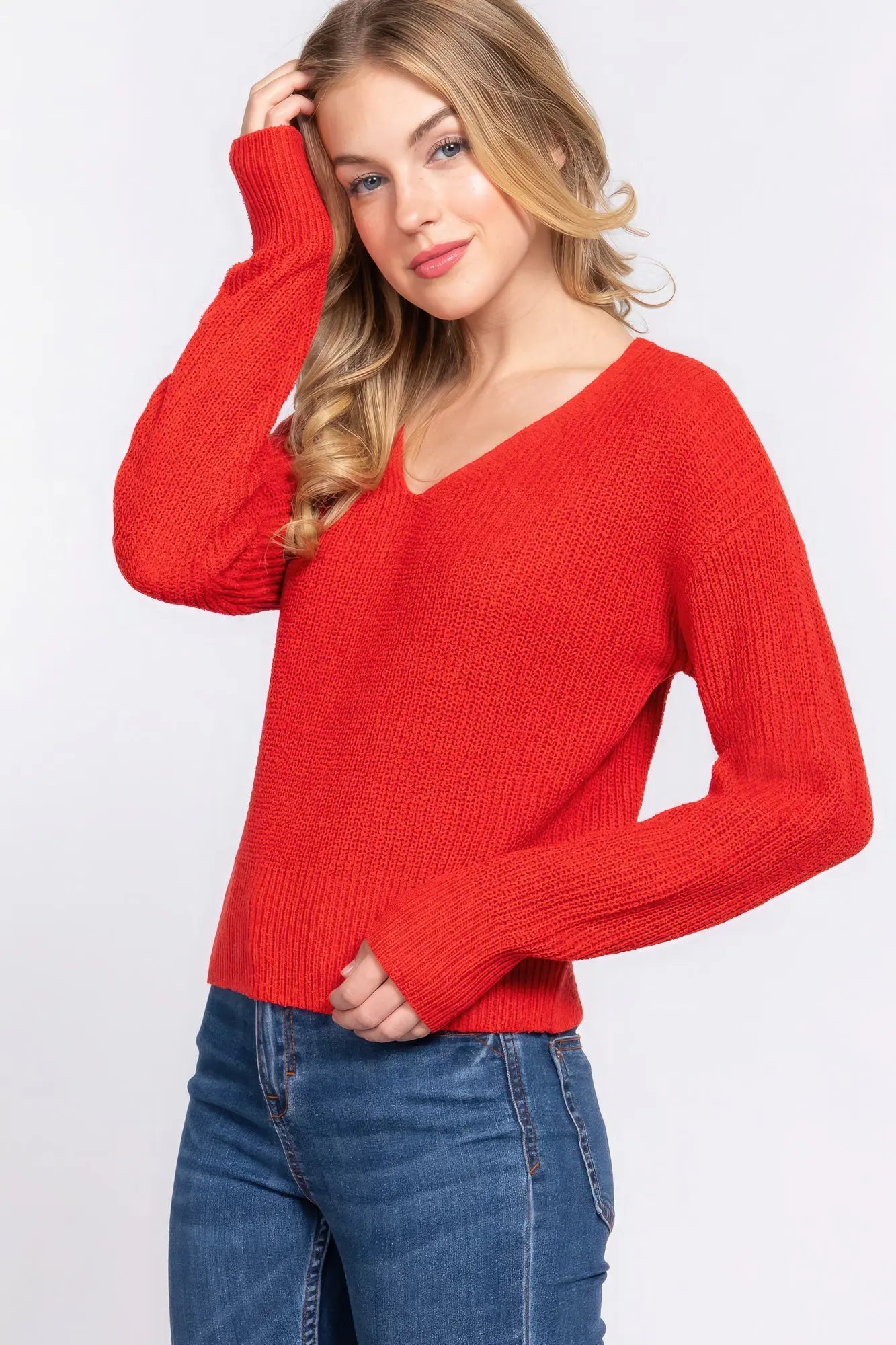 Dolman Slv Strappy Open Back Sweater - ThingsWeUseAndLove 